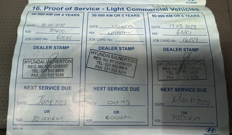 2020 HYUNDAI H100 2.6D A/C F/C D/S full